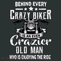 Crazy Old Biker Man Kids T-Shirt thumb 4