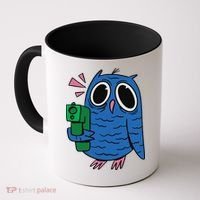 Crazy Owl Gun Coffee Mug thumb 0