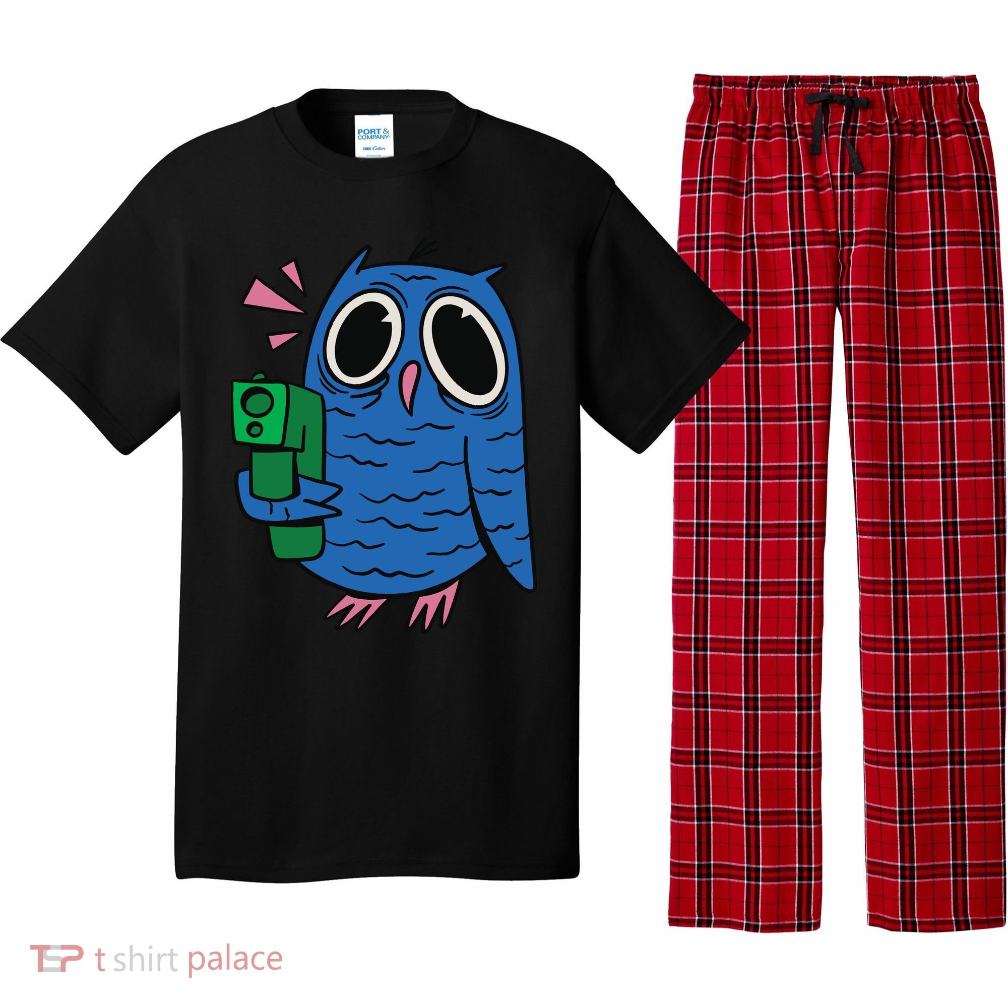 Crazy Owl Gun Pajama Set