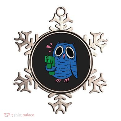 Crazy Owl Gun Ornament