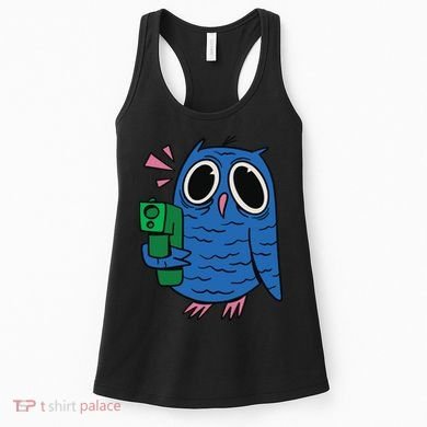Crazy Owl Gun Women's Tank Top