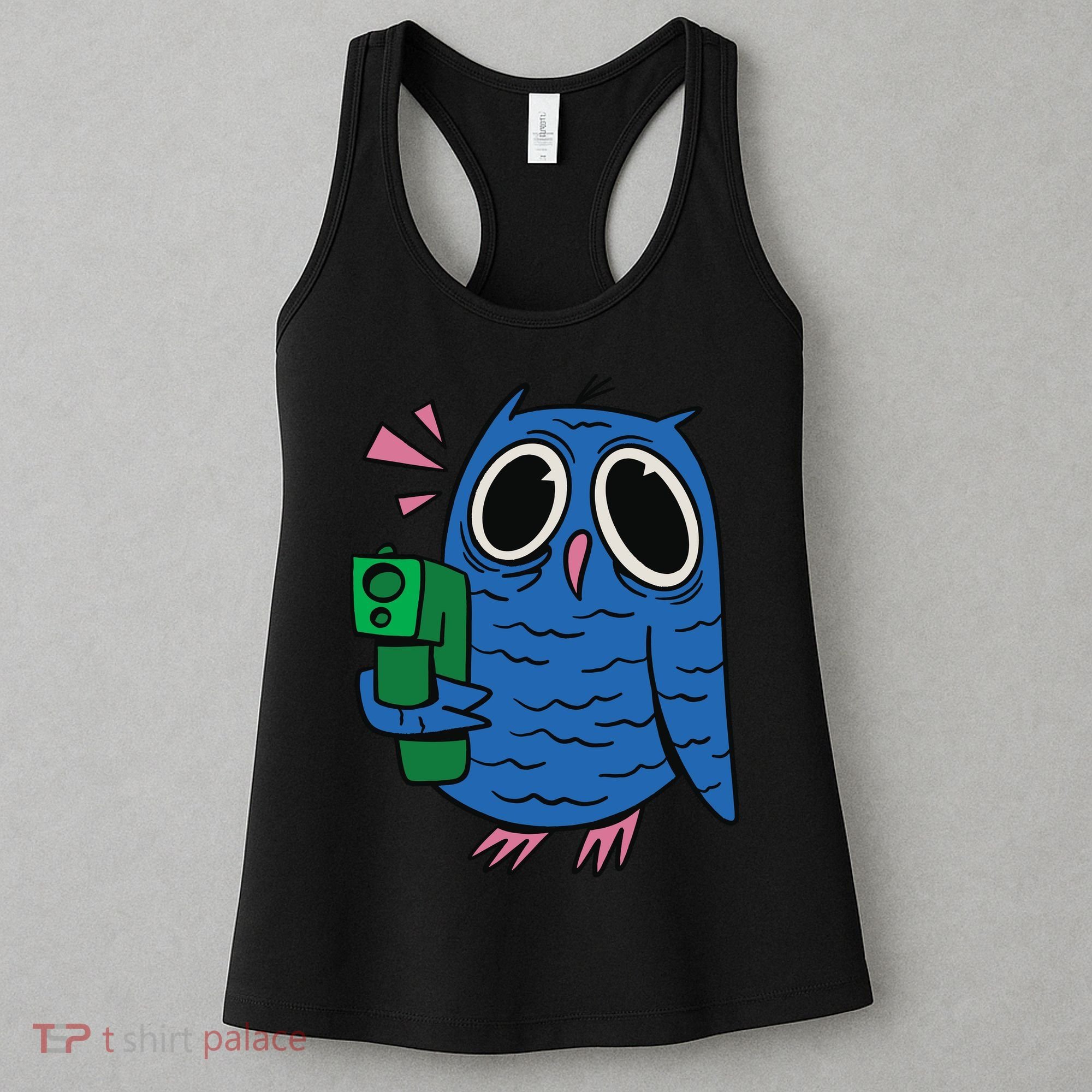 Crazy Owl Gun Women's Tank Top