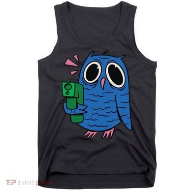 Crazy Owl Gun Tank Top
