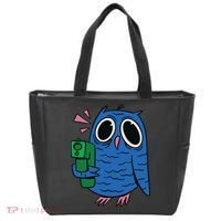 Crazy Owl Gun Tote Bag thumb 0