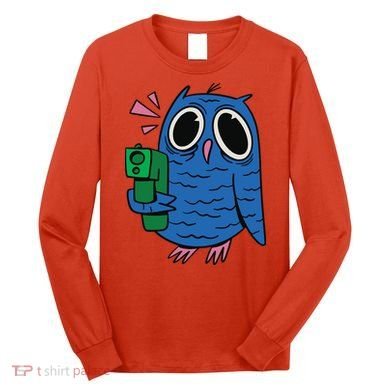 Crazy Owl Gun Long Sleeve Shirt