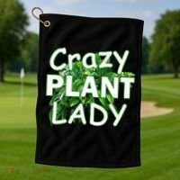 Crazy Plant Lady Golf Towel thumb 1