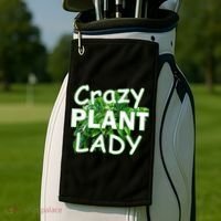 Crazy Plant Lady Golf Towel thumb 2