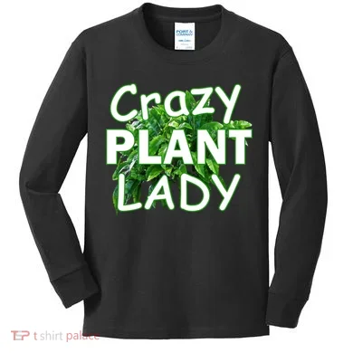 Crazy Plant Lady Kids Long Sleeve Shirt