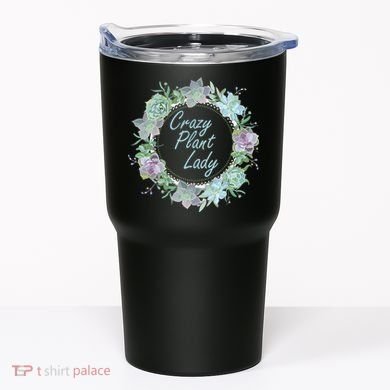 Crazy Plant Lady Floral Logo Tumbler