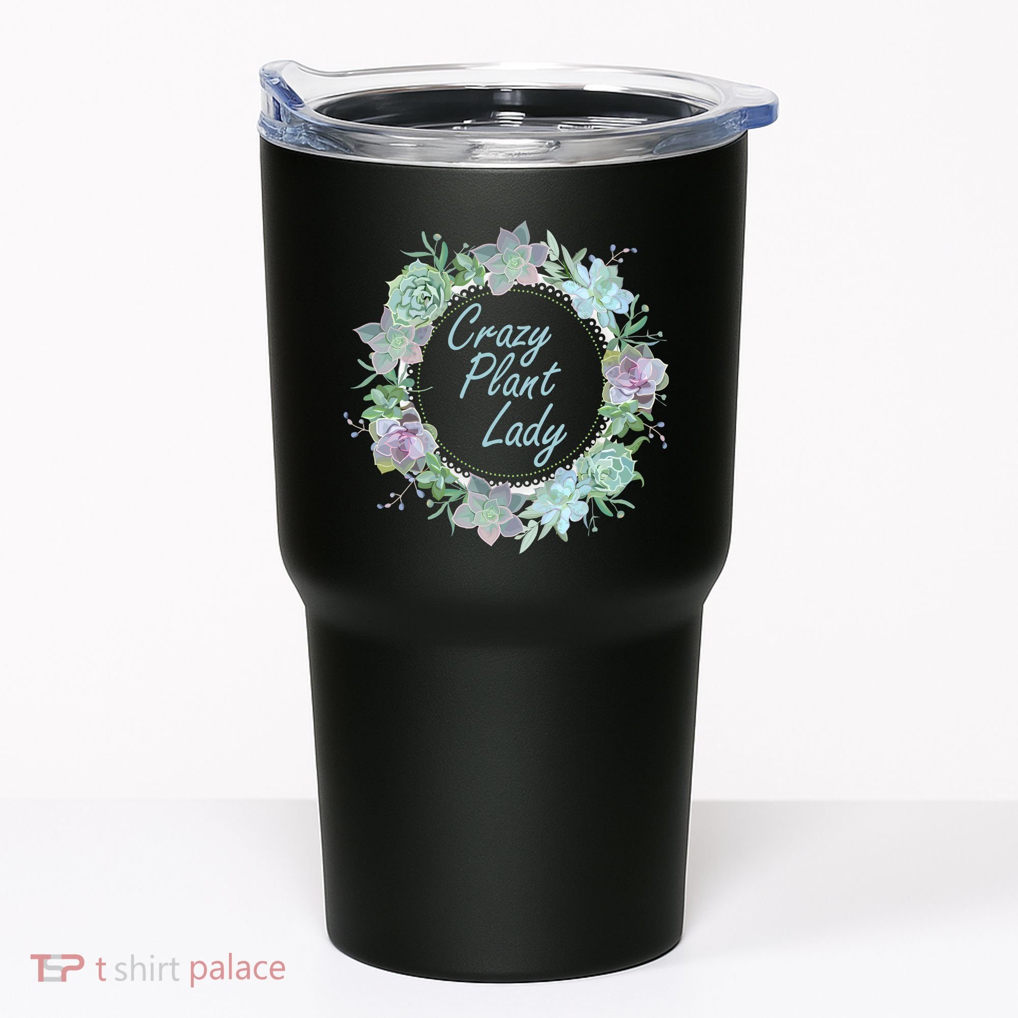 Crazy Plant Lady Floral Logo Tumbler