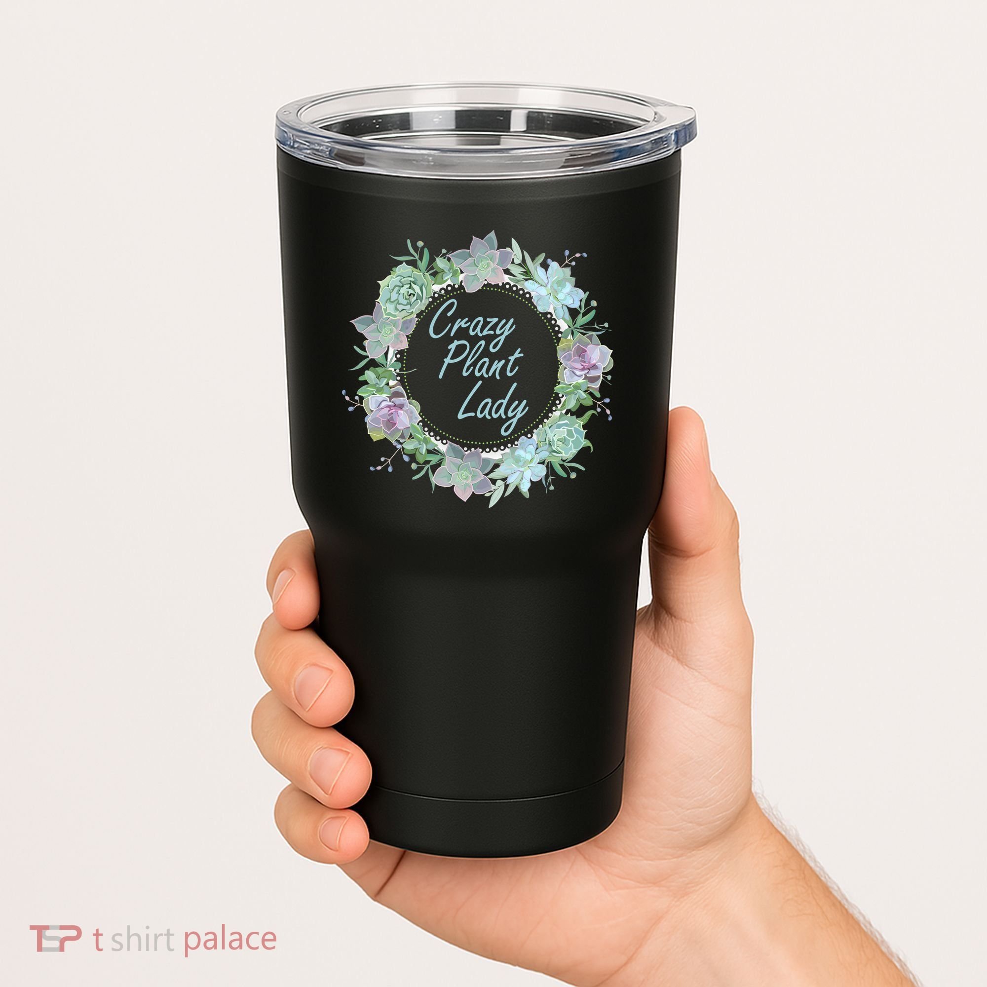 Crazy Plant Lady Floral Logo Tumbler