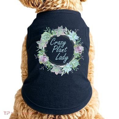 Crazy Plant Lady Floral Logo Doggie Tank