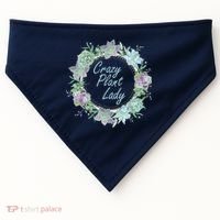 Crazy Plant Lady Floral Logo USA-Made Doggie Bandana thumb 0