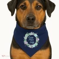 Crazy Plant Lady Floral Logo USA-Made Doggie Bandana thumb 1