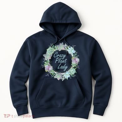 Crazy Plant Lady Floral Logo Hoodie