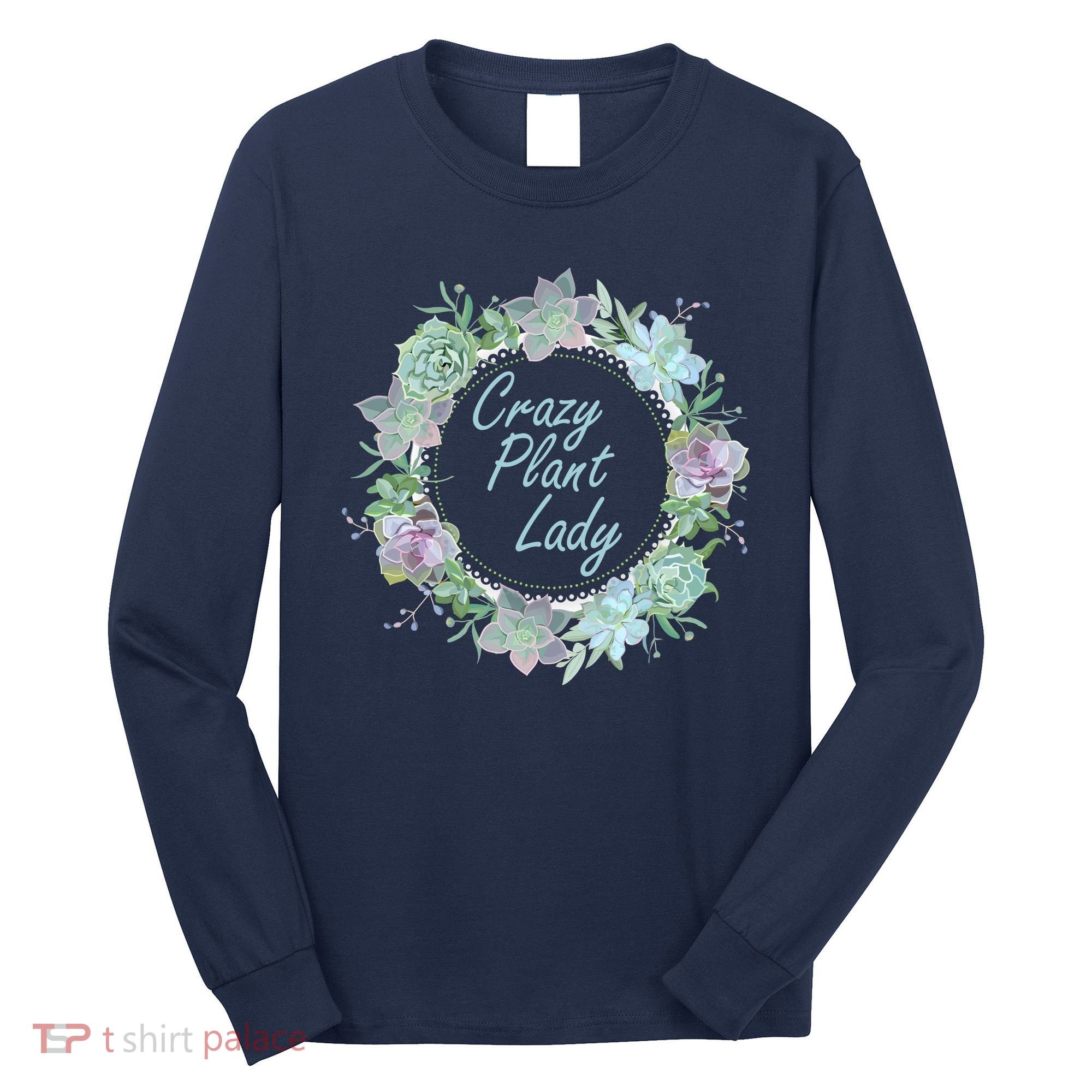 Crazy Plant Lady Floral Logo Long Sleeve Shirt