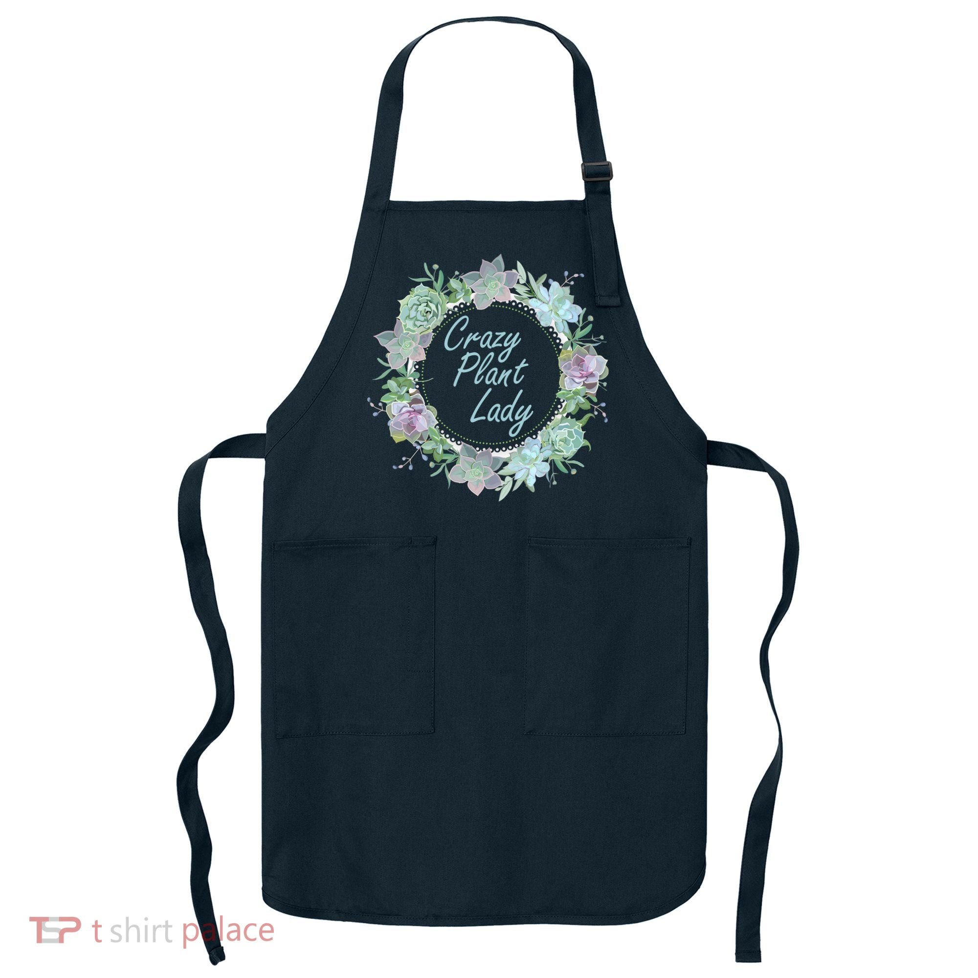 Crazy Plant Lady Floral Logo Apron