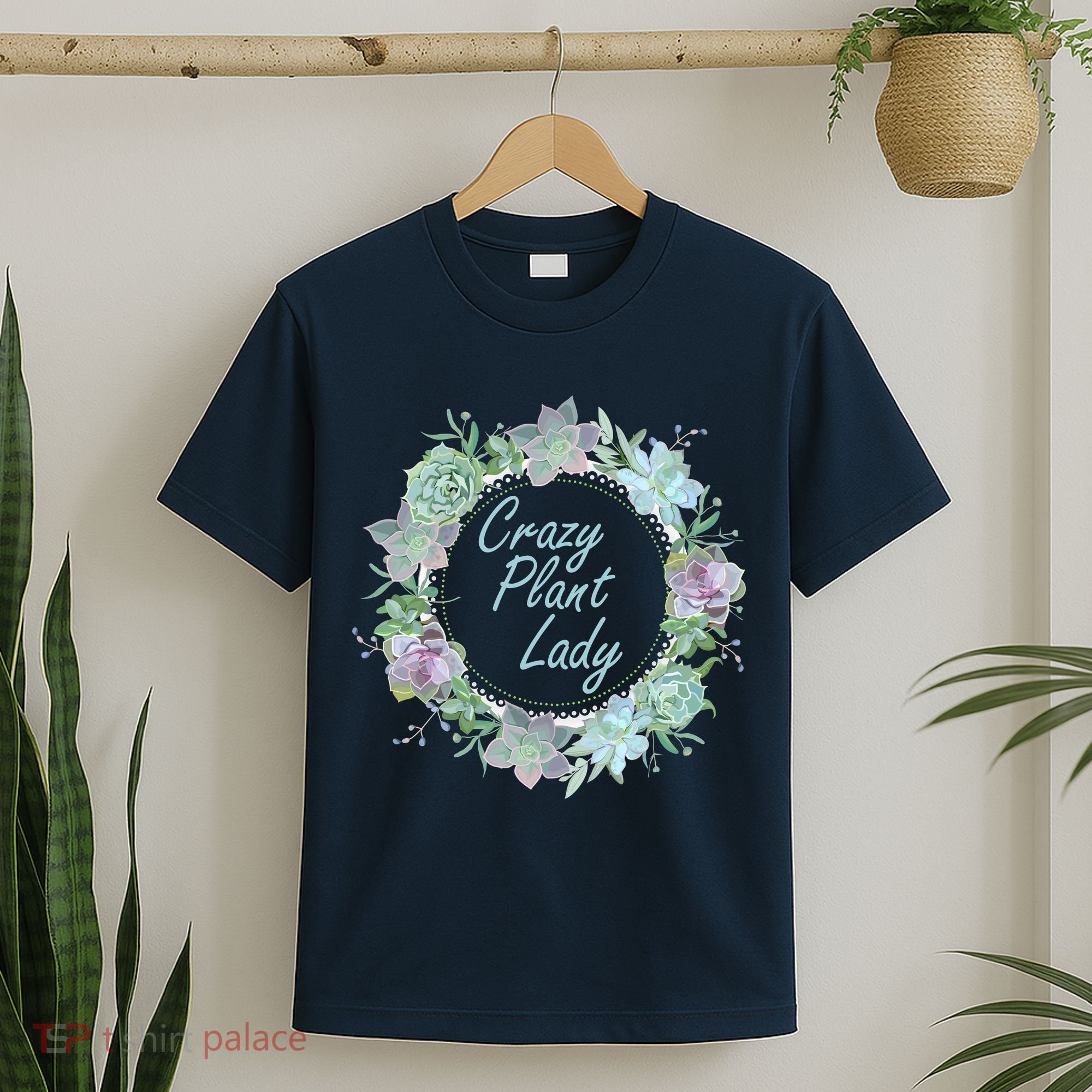 Crazy Plant Lady Floral Logo T-Shirt