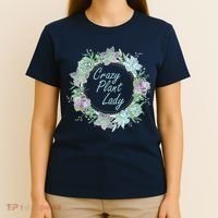 Crazy Plant Lady Floral Logo T-Shirt thumb 4