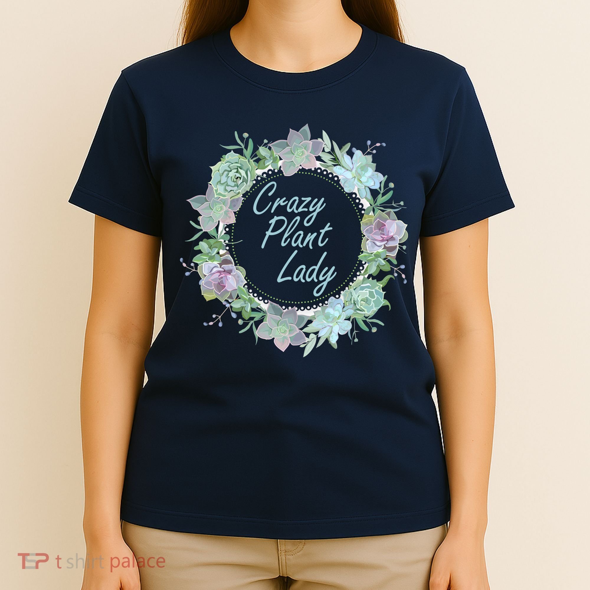 Crazy Plant Lady Floral Logo T-Shirt