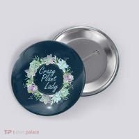 Crazy Plant Lady Floral Logo Button thumb 0