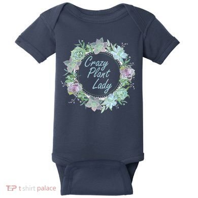 Crazy Plant Lady Floral Logo Baby Bodysuit
