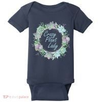 Crazy Plant Lady Floral Logo Baby Bodysuit thumb 0