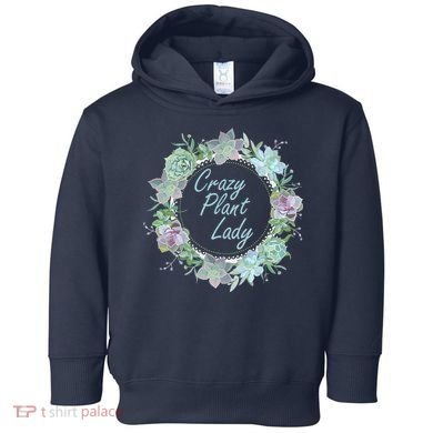 Crazy Plant Lady Floral Logo Toddler Hoodie