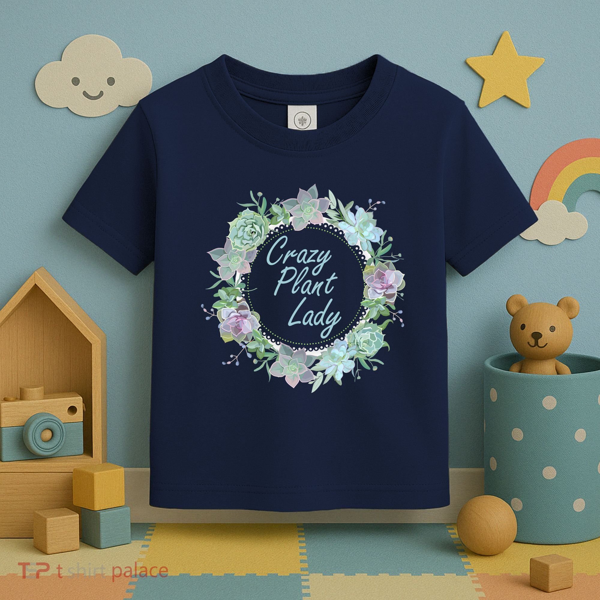Crazy Plant Lady Floral Logo Toddler T-Shirt