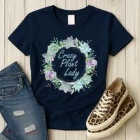 Crazy Plant Lady Floral Logo Women's T-Shirt thumb 3