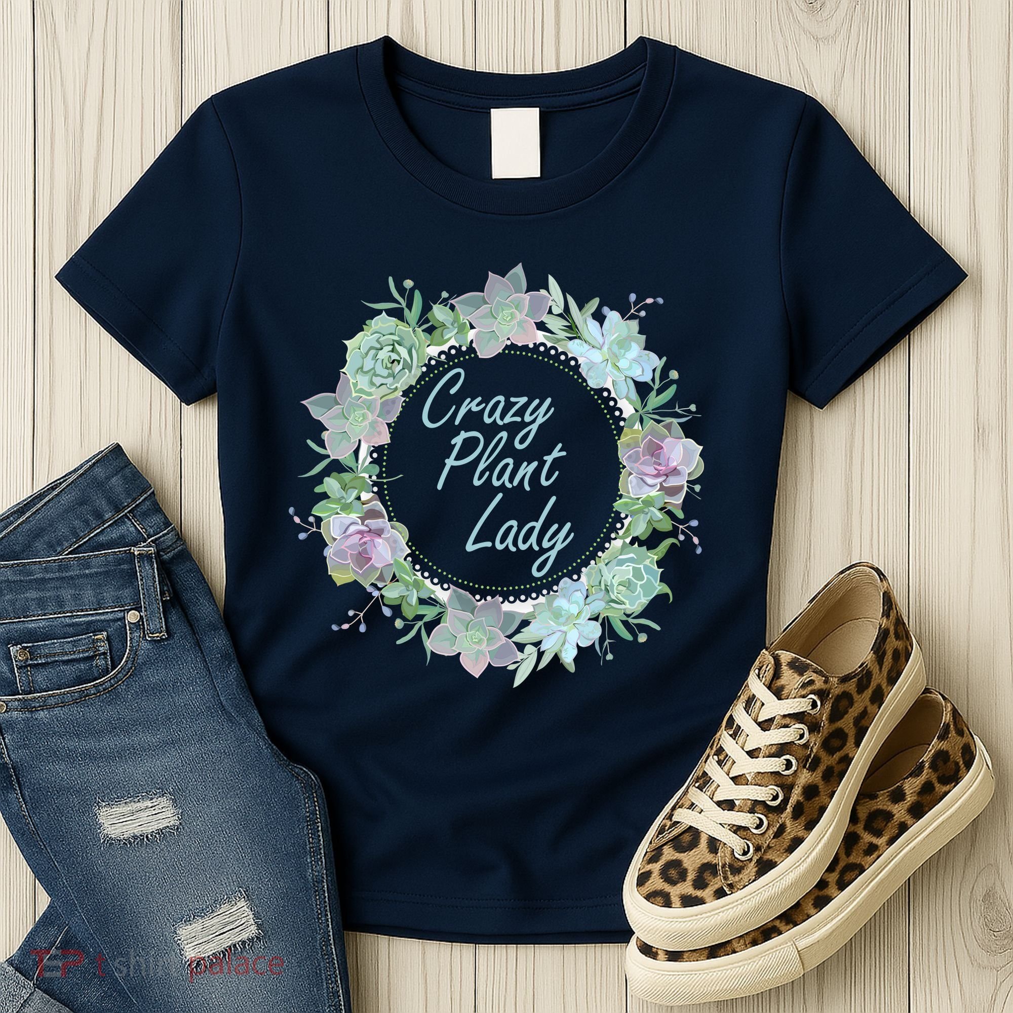 Crazy Plant Lady Floral Logo Women's T-Shirt