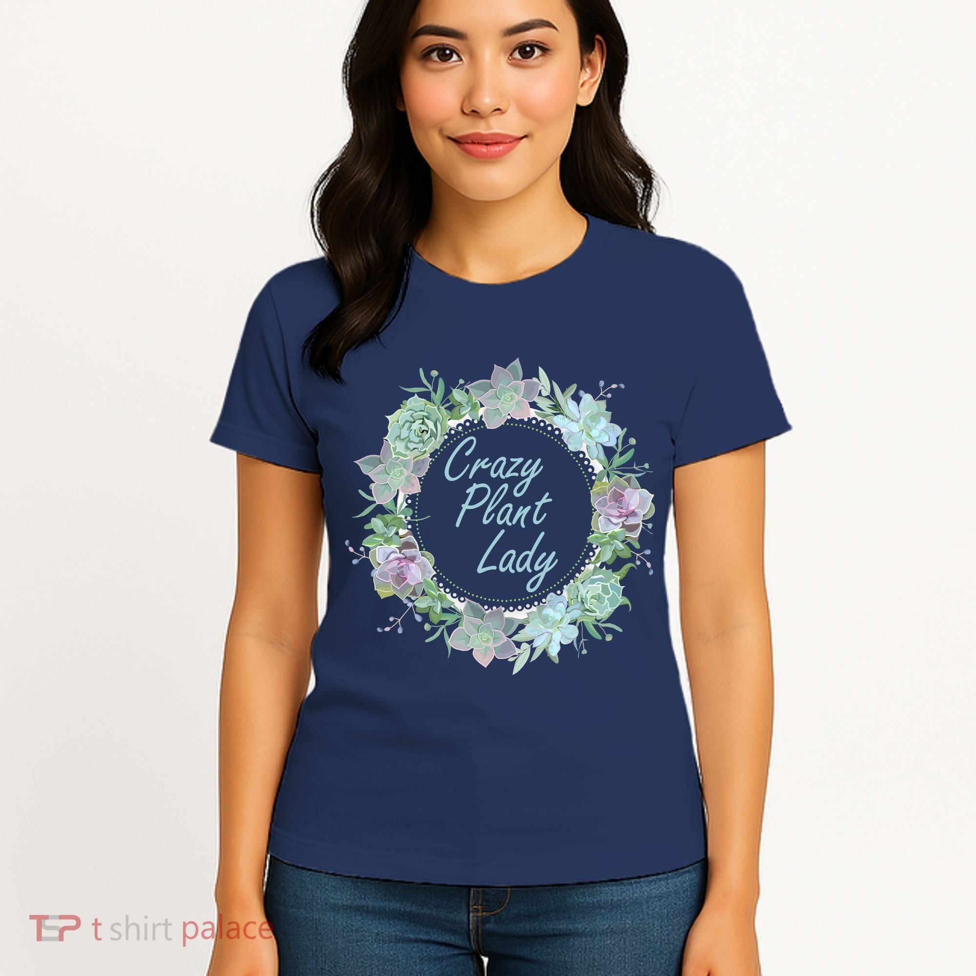 Crazy Plant Lady Floral Logo Women's T-Shirt