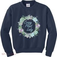 Crazy Plant Lady Floral Logo Kids Sweatshirt thumb 0
