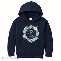Crazy Plant Lady Floral Logo Kids Hoodie thumb 0