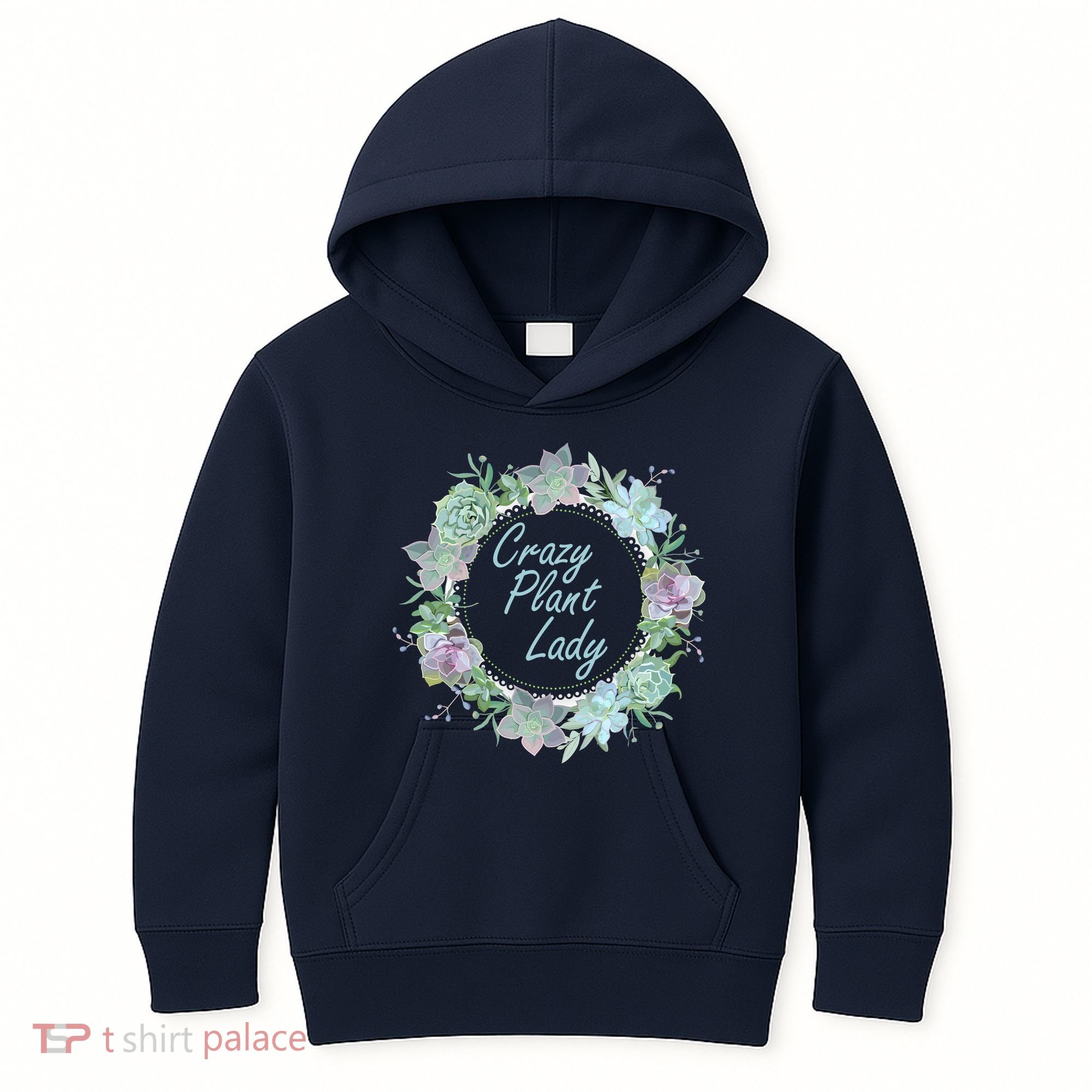Crazy Plant Lady Floral Logo Kids Hoodie