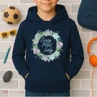 Crazy Plant Lady Floral Logo Kids Hoodie thumb 2