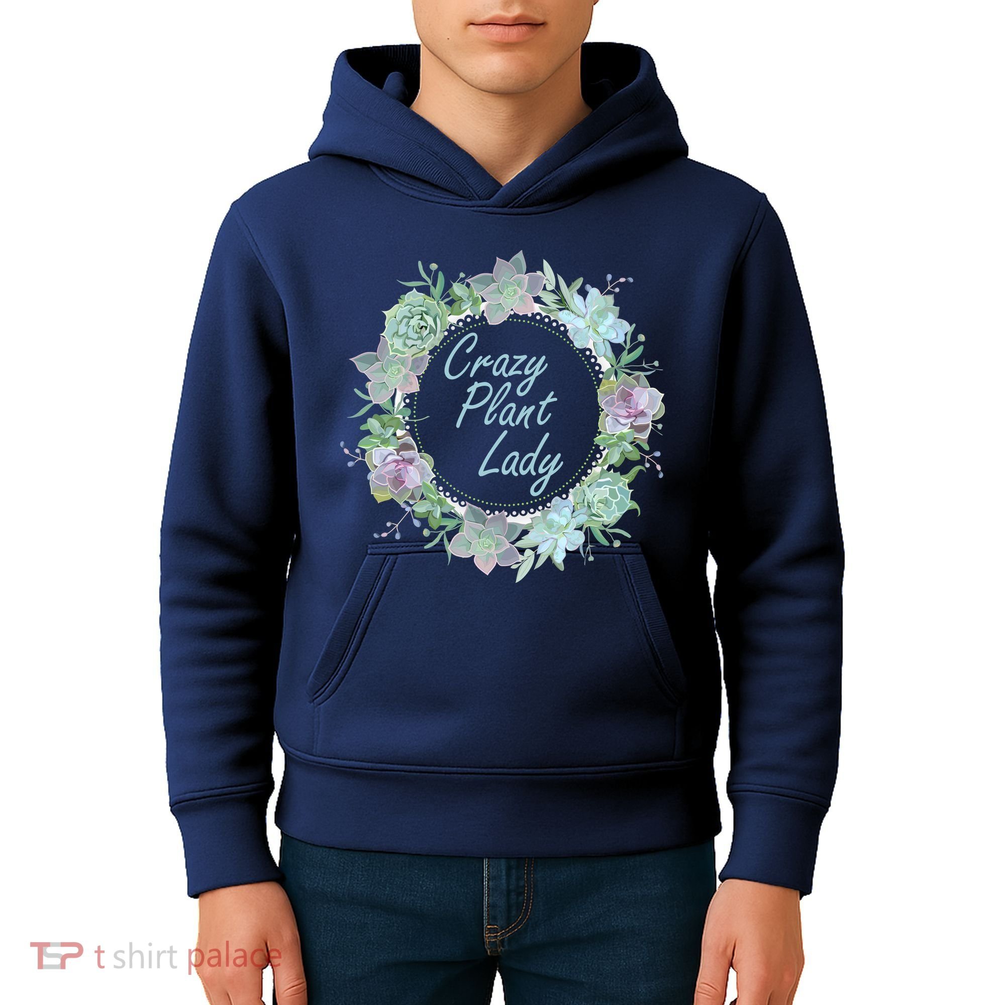 Crazy Plant Lady Floral Logo Kids Hoodie