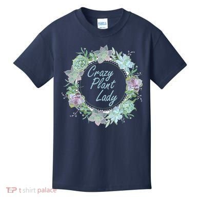 Crazy Plant Lady Floral Logo Kids T-Shirt