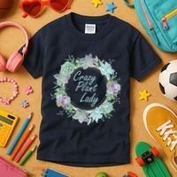 Crazy Plant Lady Floral Logo Kids T-Shirt thumb 3