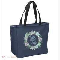 Crazy Plant Lady Floral Logo Tote Bag thumb 2