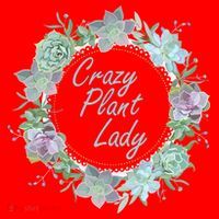 Crazy Plant Lady Floral Logo Santa Hat thumb 1