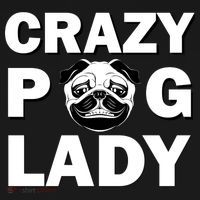 Crazy Pug Lady USA-Made Doggie Bandana thumb 2