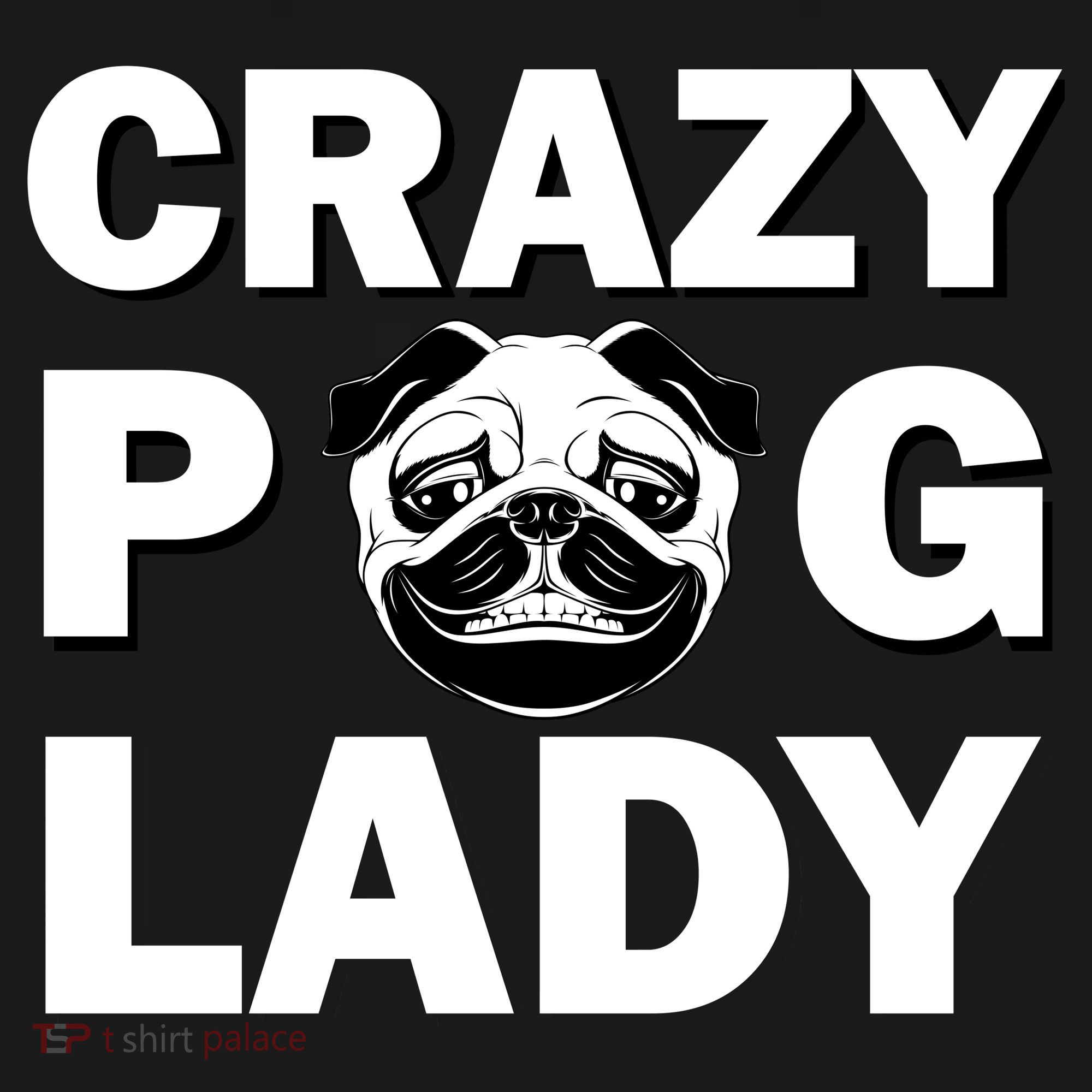 Crazy Pug Lady USA-Made Doggie Bandana