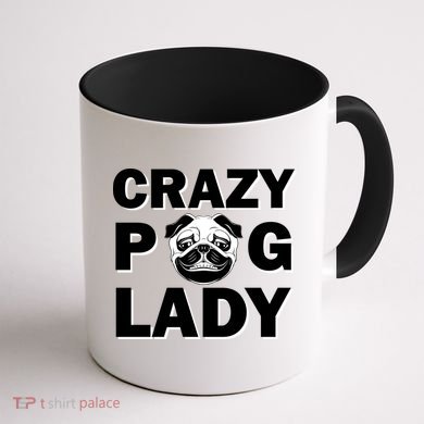 Crazy Pug Lady Coffee Mug back