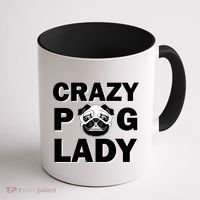 Crazy Pug Lady Coffee Mug thumb 1