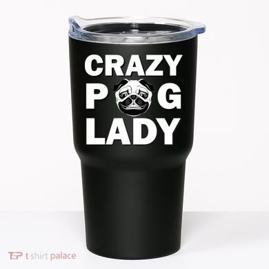 Crazy Pug Lady Tumbler