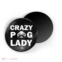 Crazy Pug Lady Magnet thumb 0