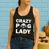 Crazy Pug Lady Women's Tank Top thumb 2