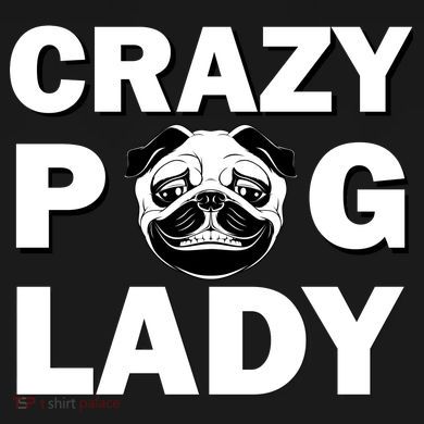 Crazy Pug Lady Tall Hoodie