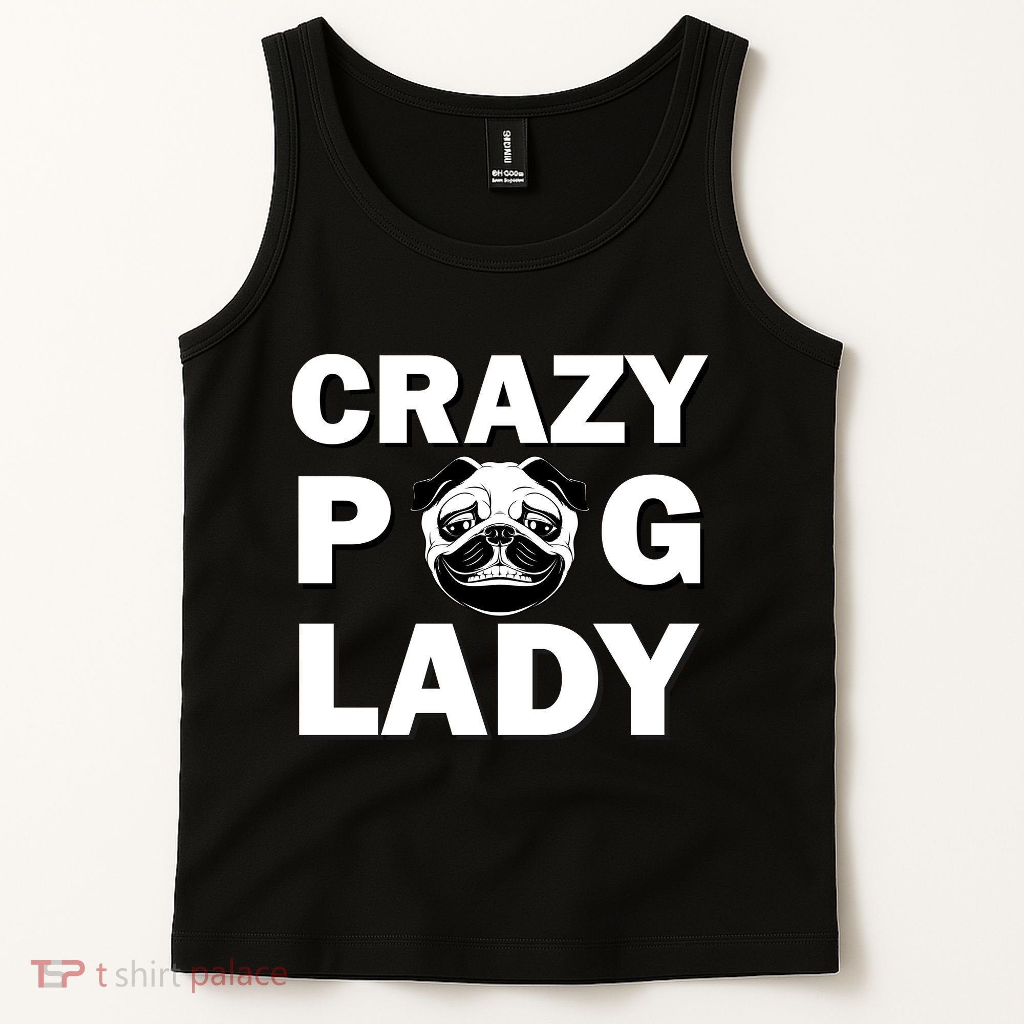 Crazy Pug Lady Tank Top